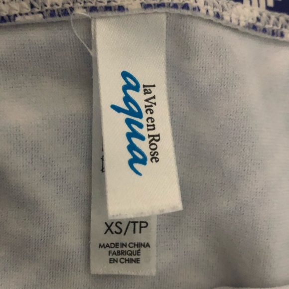 LA VIE EN ROSE BLUE AND WHITE BIKINI SET - Picture 4 of 7